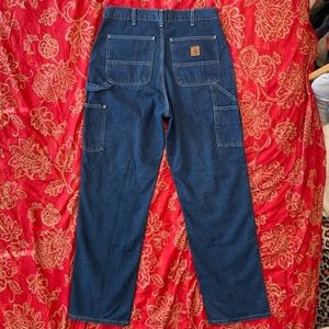 Carhartt carpenter jeans blue, white thread men's size 33 X 32